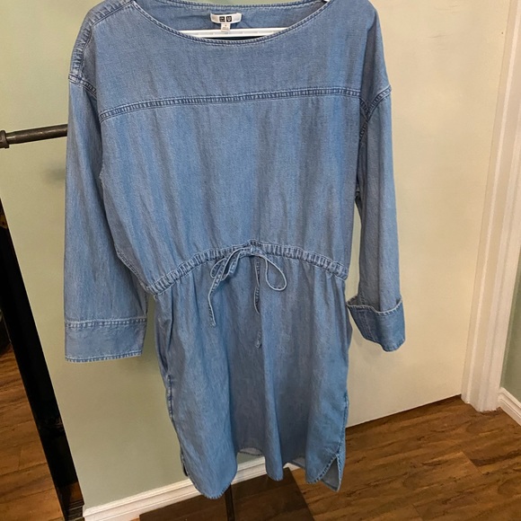 Cinch waist denim dress - Size Small - Picture 1 of 3